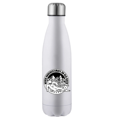 Never Underestimate An Old Skier Stainless Steel Water Bottle